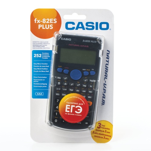 Калькулятор инженерный Casio FX-82ESPLUSBKSBEHD 252 функции сертифицирован для ЕГЭ 250394 фото 2